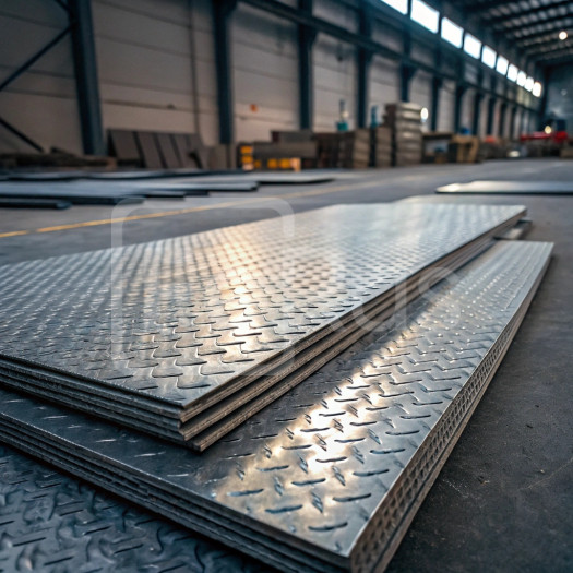 Лист алюминиевый рифленый дуэт 1,6х1500 мм АМг6 ТУ 1-801-20-2008