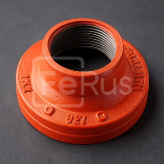 Переход концентрический под резьбу грувлок ковкий чугун ДУ 100x65 (ДН 108x76) 4x21/2